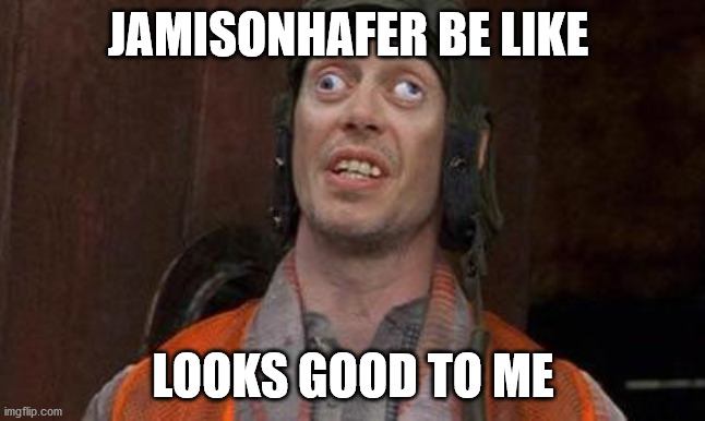 Looks Good To Me | JAMISONHAFER BE LIKE LOOKS GOOD TO ME | image tagged in looks good to me | made w/ Imgflip meme maker