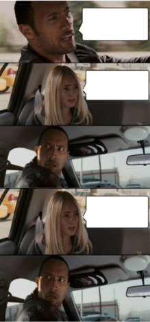 The Rock Driving Extended Blank Meme Template