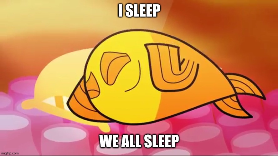 i sleep | I SLEEP; WE ALL SLEEP | image tagged in funny memes | made w/ Imgflip meme maker