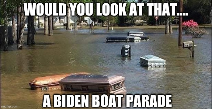 Biden boat Parade | WOULD YOU LOOK AT THAT.... A BIDEN BOAT PARADE | image tagged in biden,democrat voters,biden rally | made w/ Imgflip meme maker