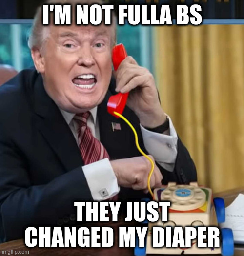 I'm the president | I'M NOT FULLA BS THEY JUST CHANGED MY DIAPER | image tagged in im the president | made w/ Imgflip meme maker