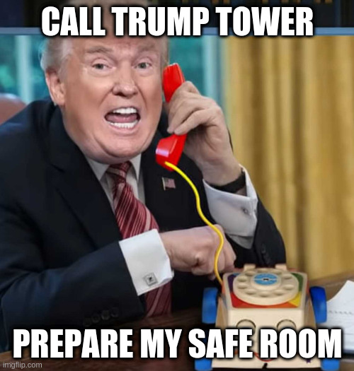 I'm the president | CALL TRUMP TOWER PREPARE MY SAFE ROOM | image tagged in im the president | made w/ Imgflip meme maker