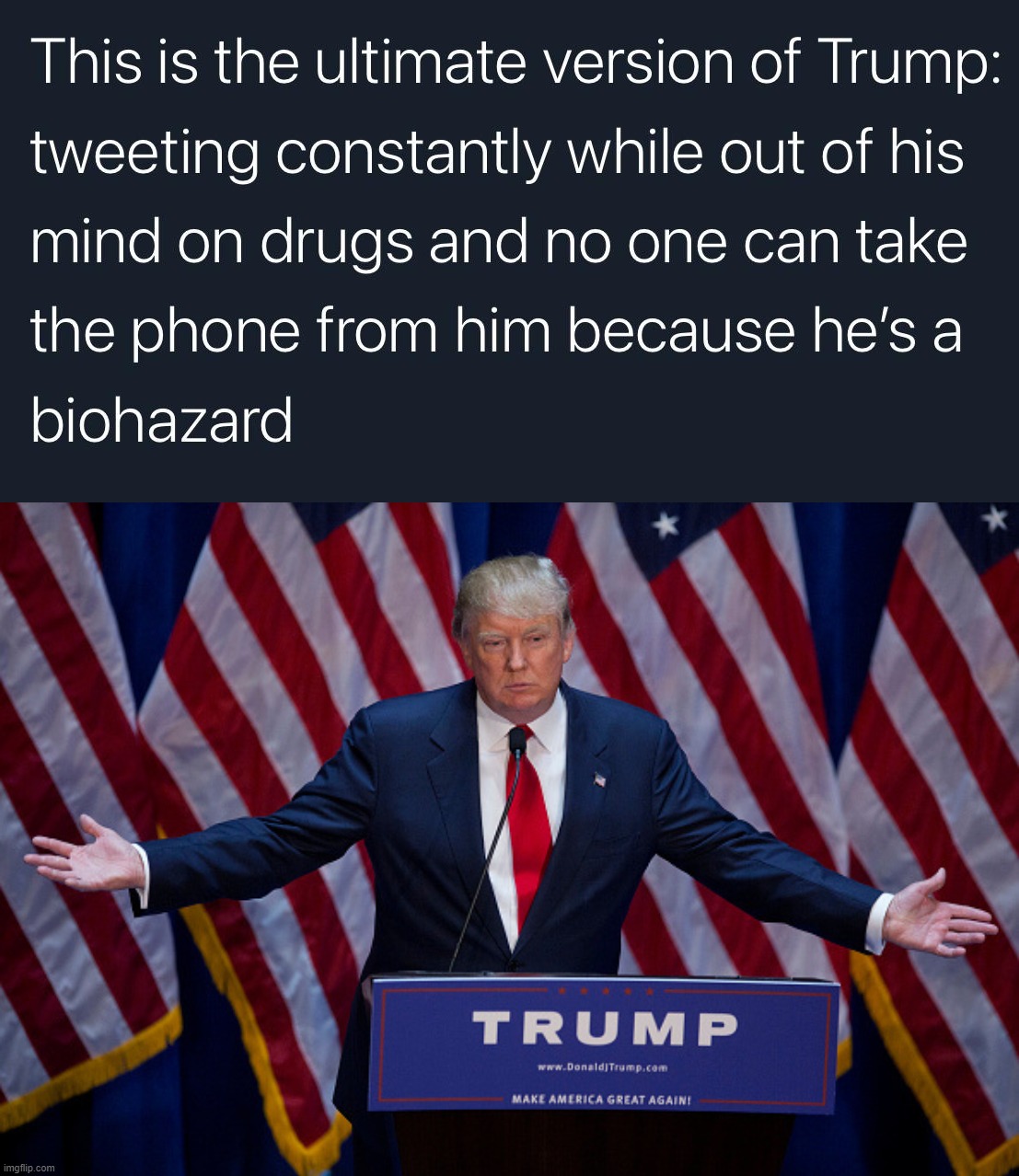 He is so awesome | image tagged in donald trump | made w/ Imgflip meme maker