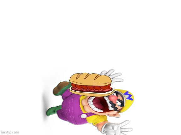 wario eats death sandwich the wrong way and dies | image tagged in blank white template,memes,funny,wario,regular show | made w/ Imgflip meme maker