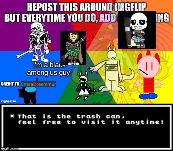 Repost around imgflip but add stuff | image tagged in repost,undertale | made w/ Imgflip meme maker