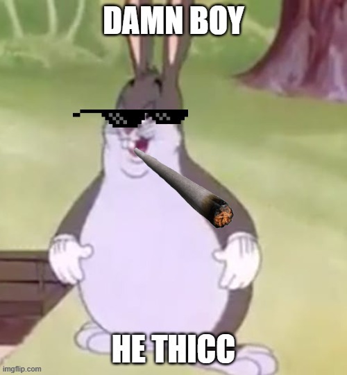 damn boy he thicc | image tagged in big chungus,he thicc | made w/ Imgflip meme maker