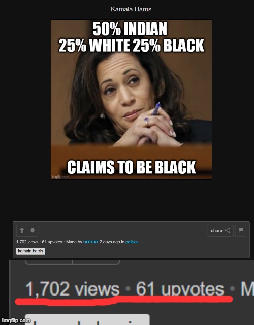 Democrats are the ones obsessed with race? Ight man: How about these rightie "octoroon"-type memes? | image tagged in racism,racist,memes about memes,memes about memeing,kamala harris,conservative hypocrisy | made w/ Imgflip meme maker