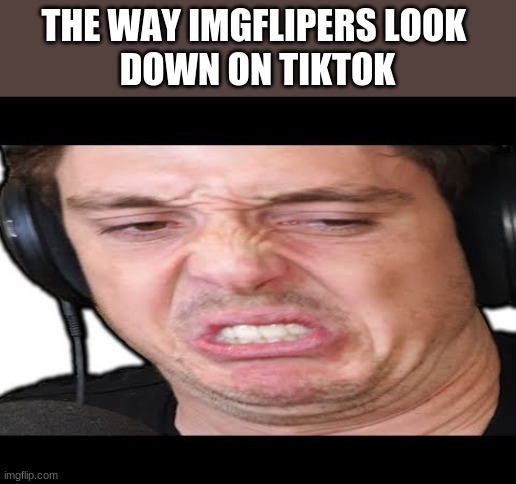 lazarbeam go brrrrr | THE WAY IMGFLIPERS LOOK 
DOWN ON TIKTOK | image tagged in lazarbeam,memes | made w/ Imgflip meme maker