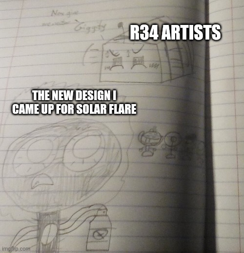 R34 ARTISTS; THE NEW DESIGN I CAME UP FOR SOLAR FLARE | made w/ Imgflip meme maker