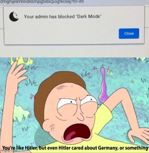morty spitin facts | image tagged in you're like hitler,rick and morty,dark mode,admin,funny memes | made w/ Imgflip meme maker