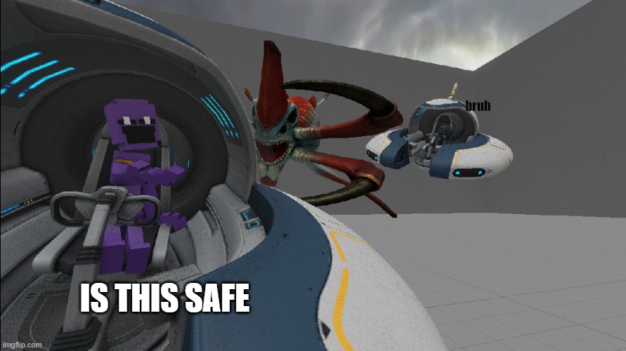 bruh; IS THIS SAFE | image tagged in dsaf,meme,among us,subnautica,sfm | made w/ Imgflip meme maker