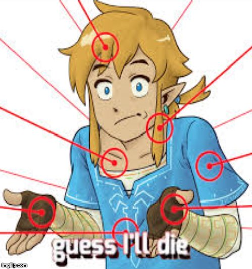 High Quality guess i'll die link Blank Meme Template