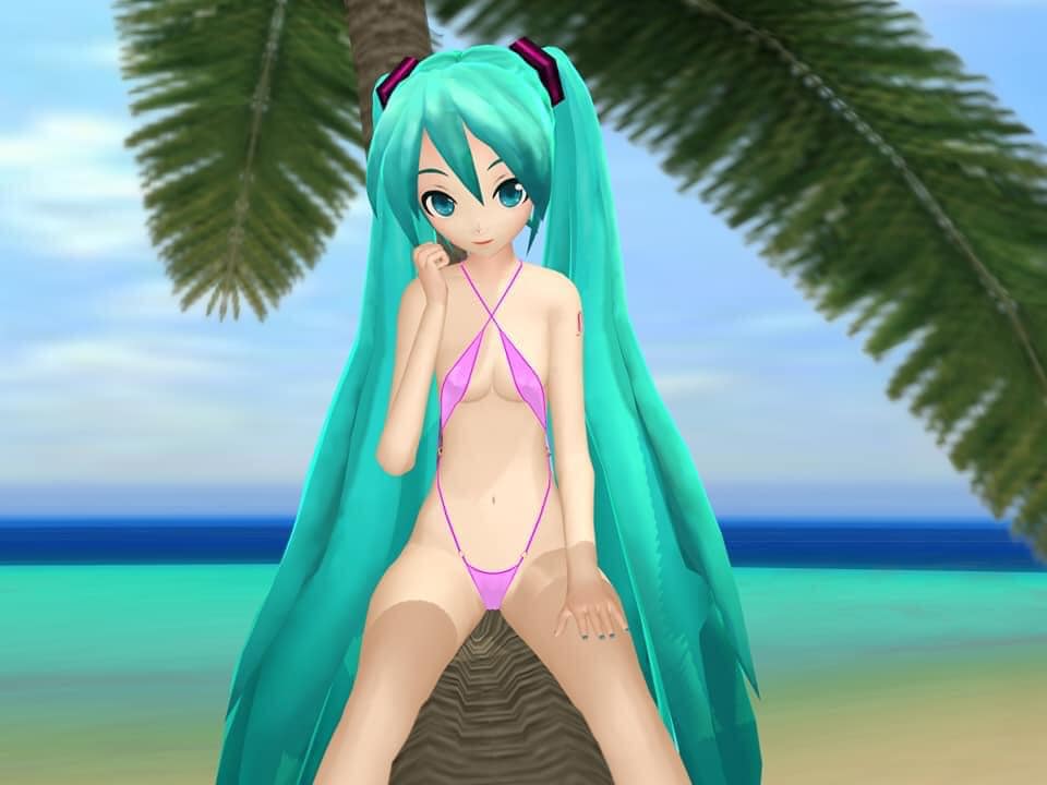 High Quality Bikini Miku at the Islands Blank Meme Template