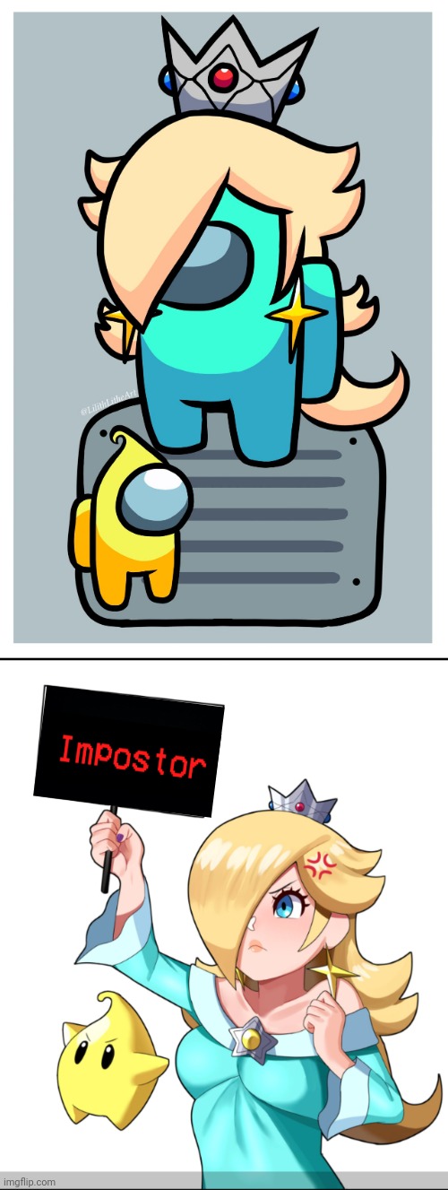 DEFINITELY SUS | image tagged in rosalina,among us,there is 1 imposter among us,there is one impostor among us | made w/ Imgflip meme maker