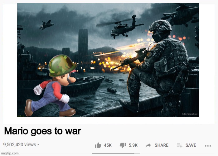 Is this allowed? | Mario goes to war | made w/ Imgflip meme maker