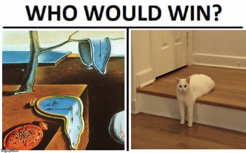 The Wizard of Goslar | image tagged in memes,who would win,salvador dali,flexible,cat,painting | made w/ Imgflip meme maker