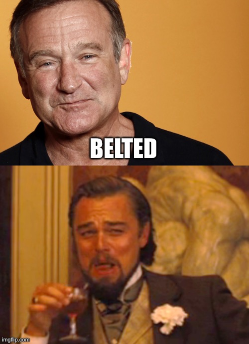 Robin | BELTED | image tagged in robin williams,memes,laughing leo | made w/ Imgflip meme maker