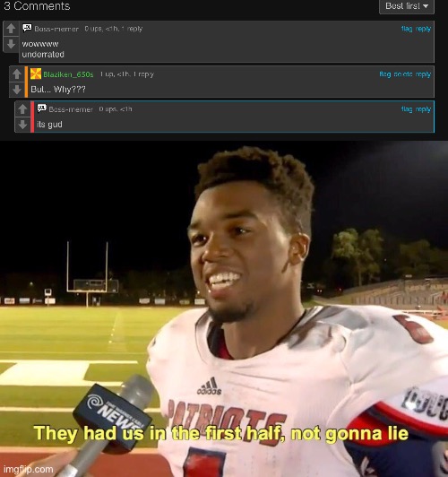 image tagged in they had us in the first half | made w/ Imgflip meme maker