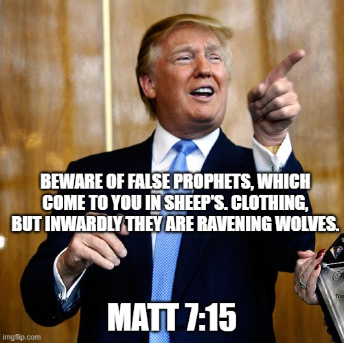 Too Many Lies | BEWARE OF FALSE PROPHETS, WHICH COME TO YOU IN SHEEP'S. CLOTHING, BUT INWARDLY THEY ARE RAVENING WOLVES. MATT 7:15 | image tagged in donald trump,evangelicals,god,liar,election 2020 | made w/ Imgflip meme maker