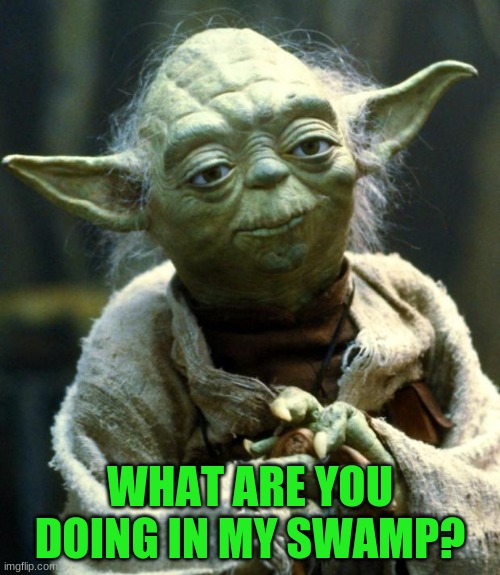Shrek's grandpa | WHAT ARE YOU DOING IN MY SWAMP? | image tagged in memes,star wars yoda,shrek | made w/ Imgflip meme maker