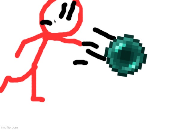 New weapon for Stickdanny:Ender Pearl | image tagged in blank white template,stickdanny | made w/ Imgflip meme maker