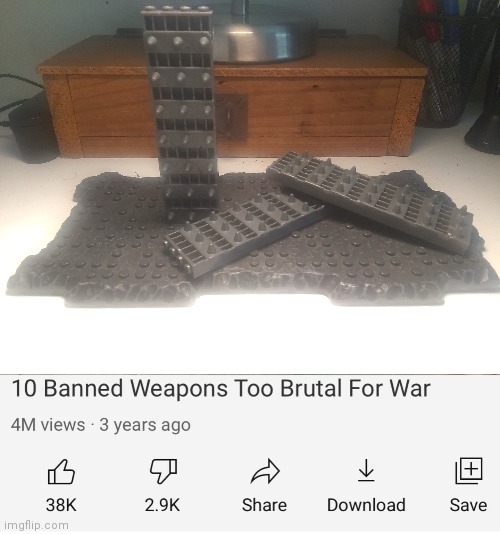 Now what could my brother be planning with these in his room? | image tagged in banned weapons too brutal for war | made w/ Imgflip meme maker