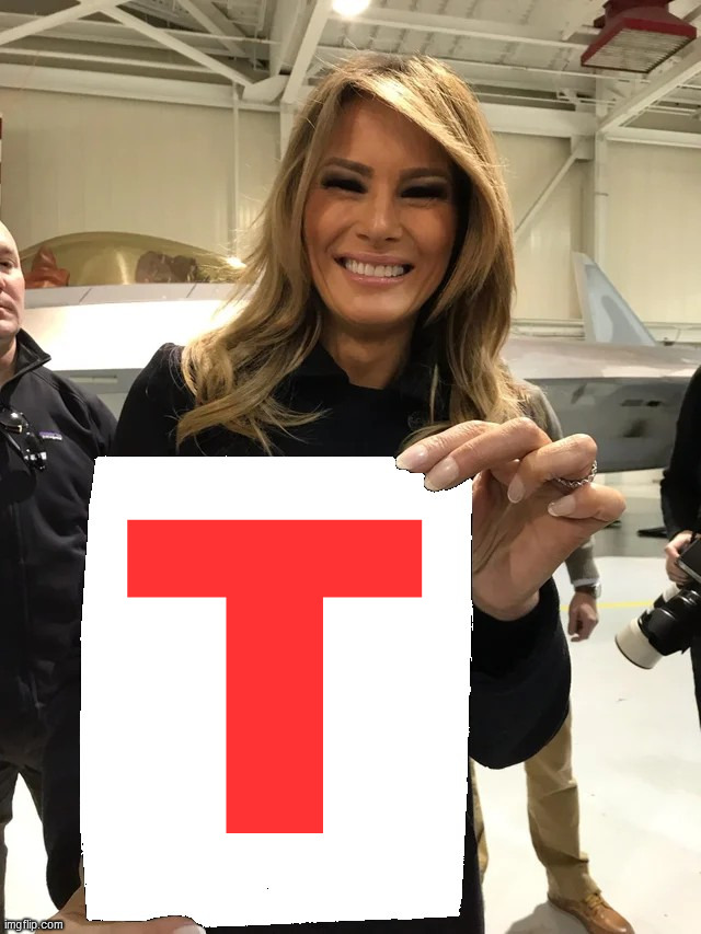 Melania Trump blank sheet | T | image tagged in melania trump blank sheet | made w/ Imgflip meme maker