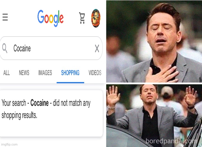 Thank god | image tagged in thank god,robert downey jr,cocaine | made w/ Imgflip meme maker