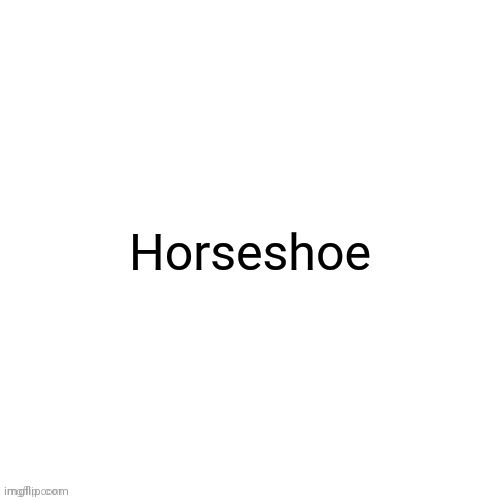 Horseshoe | image tagged in horseshoe | made w/ Imgflip meme maker