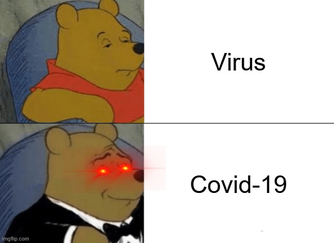 Tuxedo Winnie The Pooh | Virus; Covid-19 | image tagged in memes,tuxedo winnie the pooh | made w/ Imgflip meme maker
