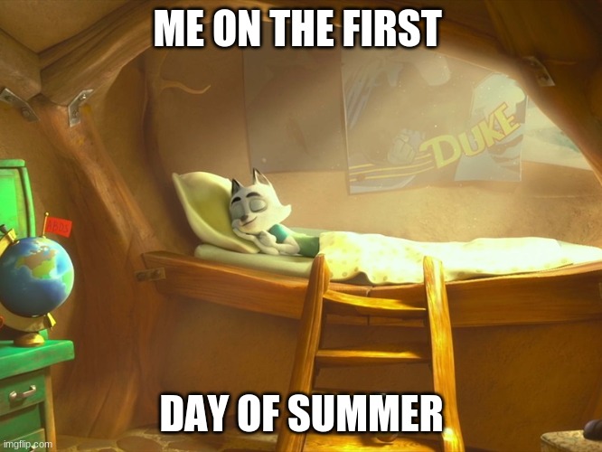 Dillan's Funny Memes | ME ON THE FIRST; DAY OF SUMMER | image tagged in summer | made w/ Imgflip meme maker