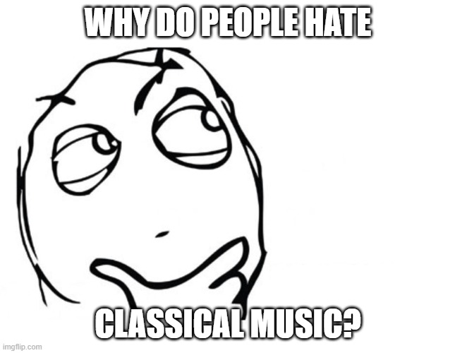 hmmm | WHY DO PEOPLE HATE; CLASSICAL MUSIC? | image tagged in hmm,classical music,mozart,bach,beethoven | made w/ Imgflip meme maker