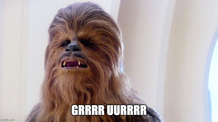 Chewbacca | GRRRR UURRRR | image tagged in chewbacca | made w/ Imgflip meme maker