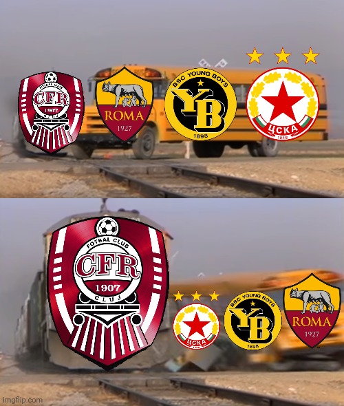 CFR CLUJ destroying Roma, YB and CSKA Sofia in UEL Group A | image tagged in memes,cfr cluj,football,soccer,romania,super funny | made w/ Imgflip meme maker
