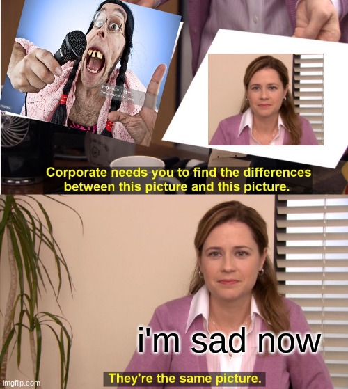 They're The Same Picture | i'm sad now | image tagged in memes,they're the same picture | made w/ Imgflip meme maker