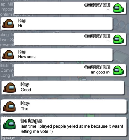 Among us chat posts day 3 (wholesome:3) | made w/ Imgflip meme maker