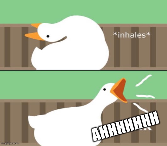 Untitled Goose Game | AHHHHHHH | image tagged in untitled goose peace was never an option | made w/ Imgflip meme maker