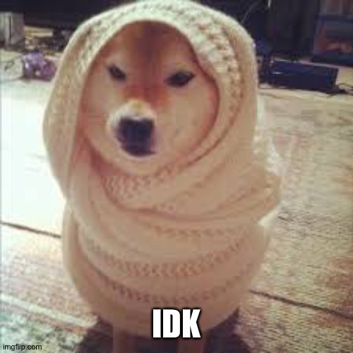 Blanket | IDK | image tagged in blanket | made w/ Imgflip meme maker