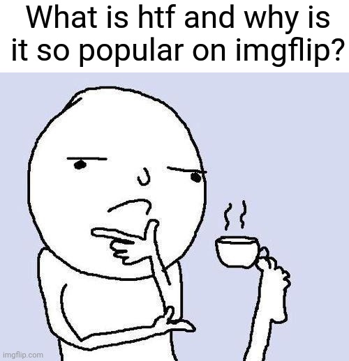 And the xd uwu stuff | What is htf and why is it so popular on imgflip? | image tagged in thinking meme | made w/ Imgflip meme maker