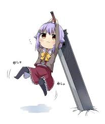 Anime girl looking mischievously at sword template request :  r/MemeTemplatesOfficial