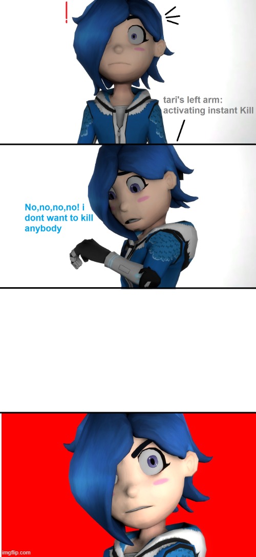 Tari's Instant Kill Mode 3D | image tagged in smg4 | made w/ Imgflip meme maker