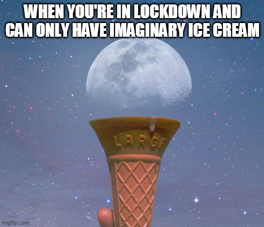 Improvising ice creams in lockdown | WHEN YOU'RE IN LOCKDOWN AND CAN ONLY HAVE IMAGINARY ICE CREAM | image tagged in ice cream,lockdown,memes | made w/ Imgflip meme maker