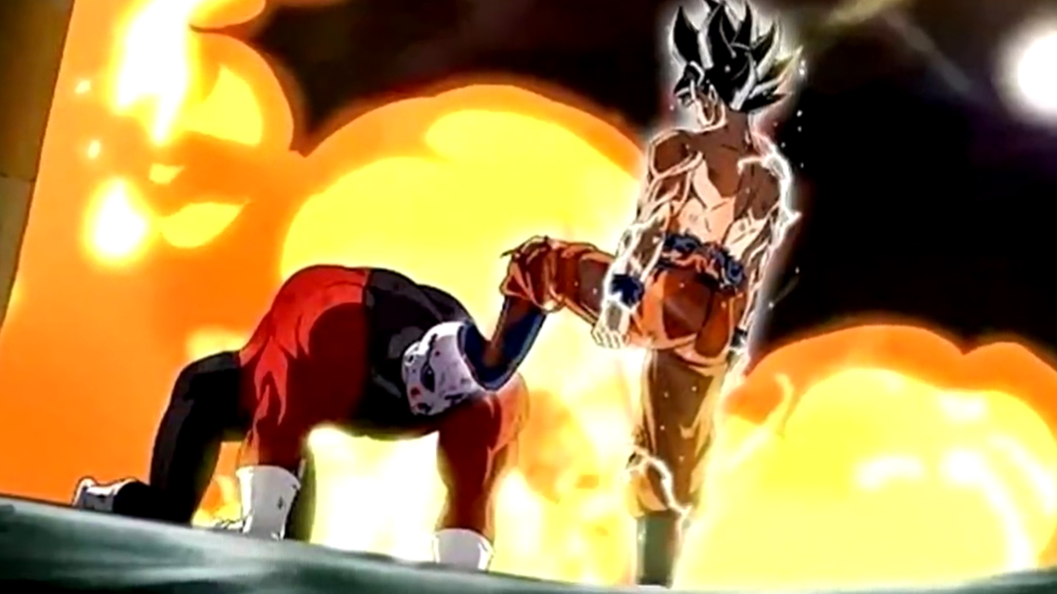 High Quality Goku stepping on Jiren’s head Blank Meme Template