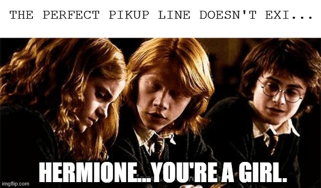 Ron has the best pickup lines | image tagged in memes,harry potter,pickup lines | made w/ Imgflip meme maker