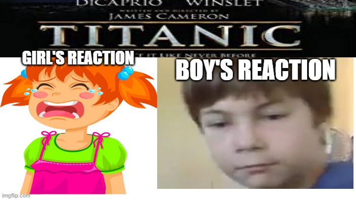 GIRL'S REACTION; BOY'S REACTION | image tagged in displeased aj | made w/ Imgflip meme maker