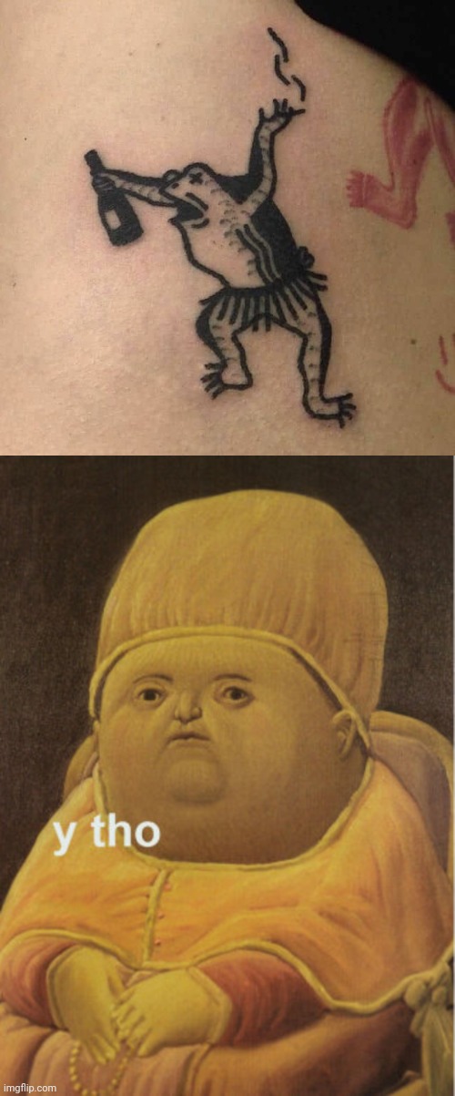 WHY GET SOMETHING SO STRANGE? | image tagged in y tho baby,tattoos,tattoo,bad tattoos | made w/ Imgflip meme maker