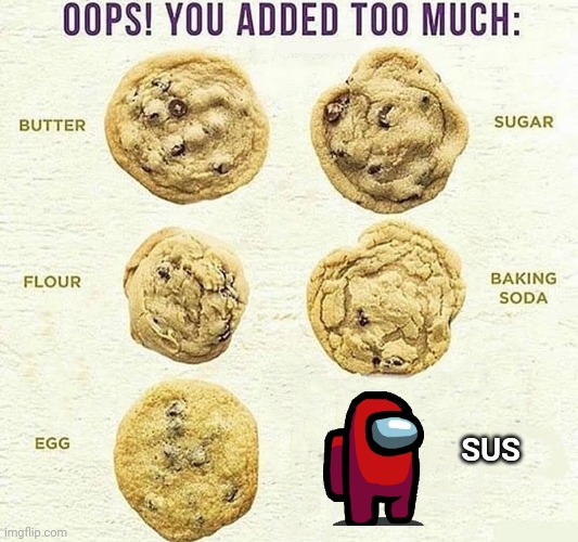Oops, You Added Too Much | SUS | image tagged in oops you added too much,among us,sus | made w/ Imgflip meme maker