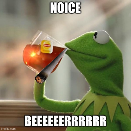 But That's None Of My Business | NOICE; BEEEEEERRRRRR | image tagged in memes,but that's none of my business,kermit the frog | made w/ Imgflip meme maker