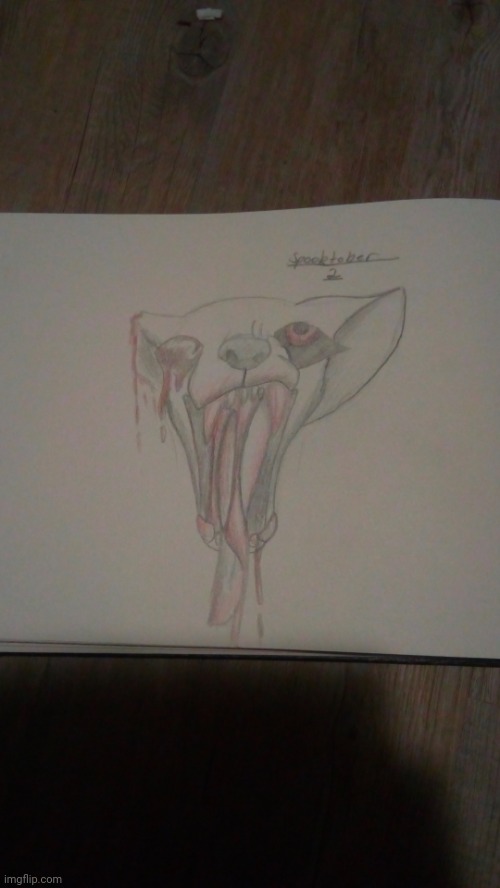 Spooky drawing every day until Halloween. Monday 12th: idek what this is | made w/ Imgflip meme maker