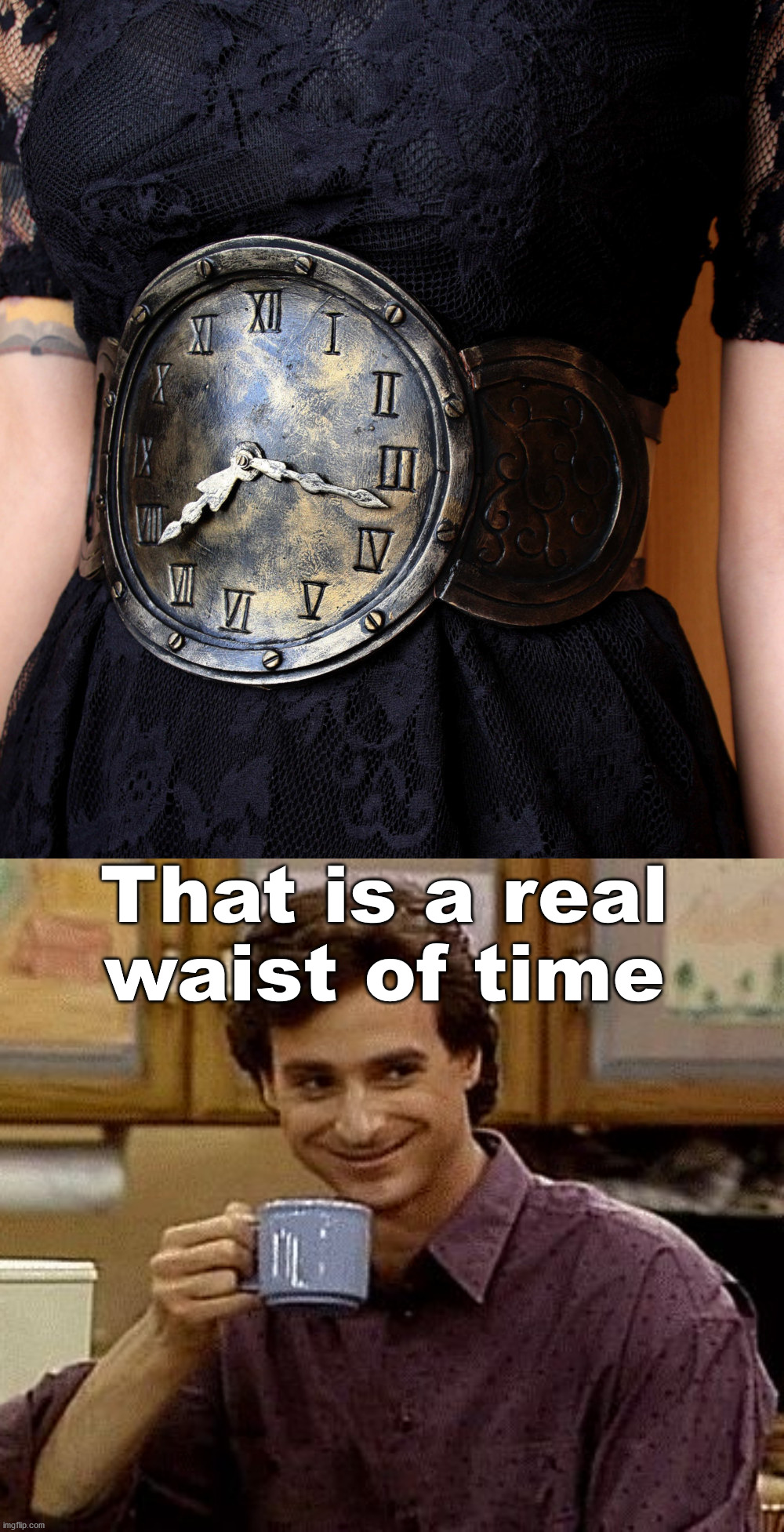 Or I ain't got time for that lady |  That is a real waist of time | image tagged in dad joke,bad pun,ain't nobody got time for that | made w/ Imgflip meme maker